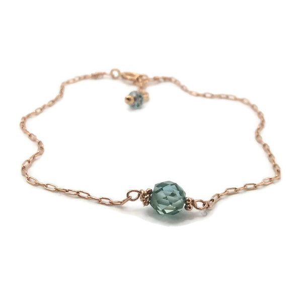 *1.2 Carat Blue Diamond Bracelet ~ 14K Rose Gold - Van Der Muffin's Jewels
