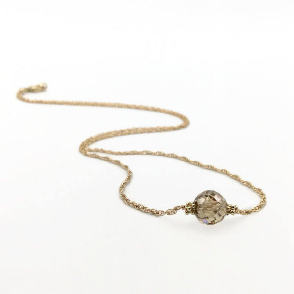 2 Carat Fancy Diamond Necklace In 14k Gold - Van Der Muffin's Jewels