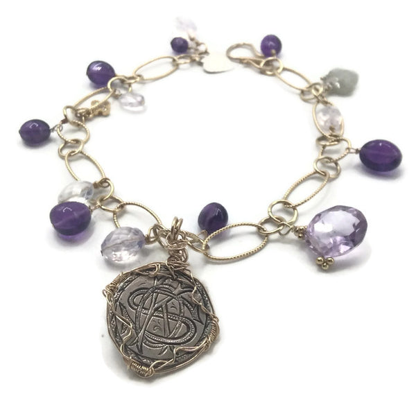 Royal Amethyst Antique Love Token Bracelet - Van Der Muffin's Jewels