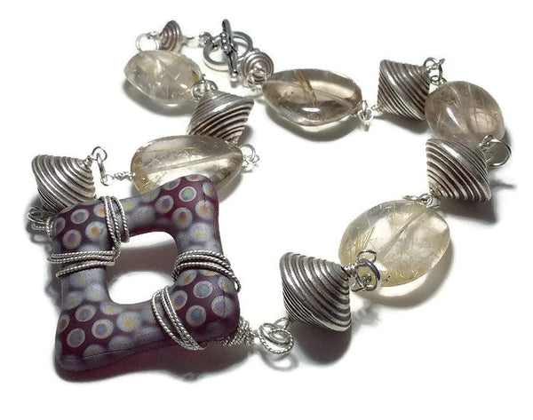 Rutilated Quartz Wrap Necklace - Van Der Muffin's Jewels