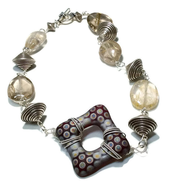 Rutilated Quartz Wrap Necklace - Van Der Muffin's Jewels