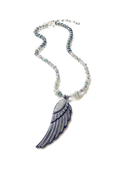 Diamond Angel Wing Necklace - Van Der Muffin's Jewels