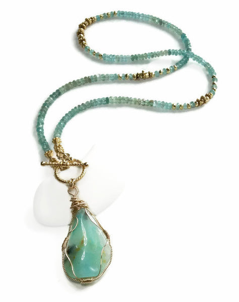 Peruvian Opal Necklace - Van Der Muffin's Jewels