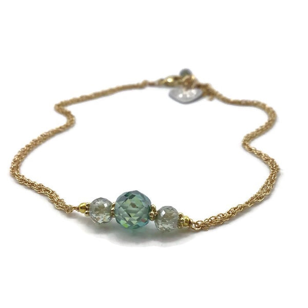 14K Yellow Gold Fancy Blue Diamond Bracelet ~ 2.5 Carats* - Van Der Muffin's Jewels