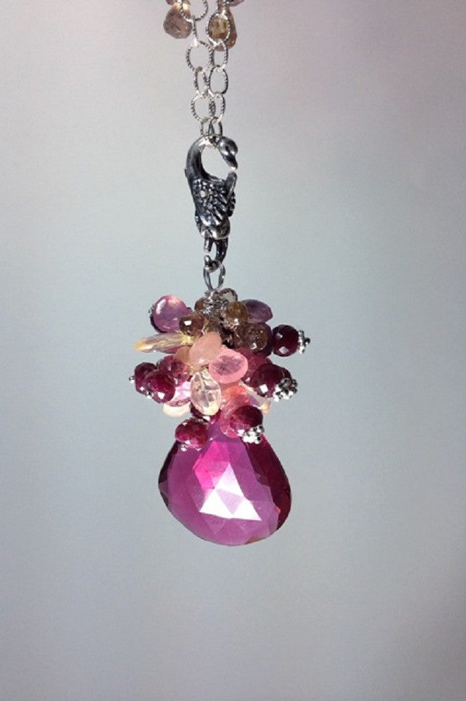 Pink Topaz Pendant Necklace - Van Der Muffin's Jewels