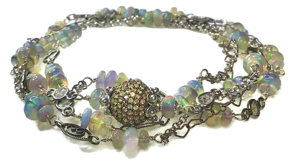 Smoked opal necklace